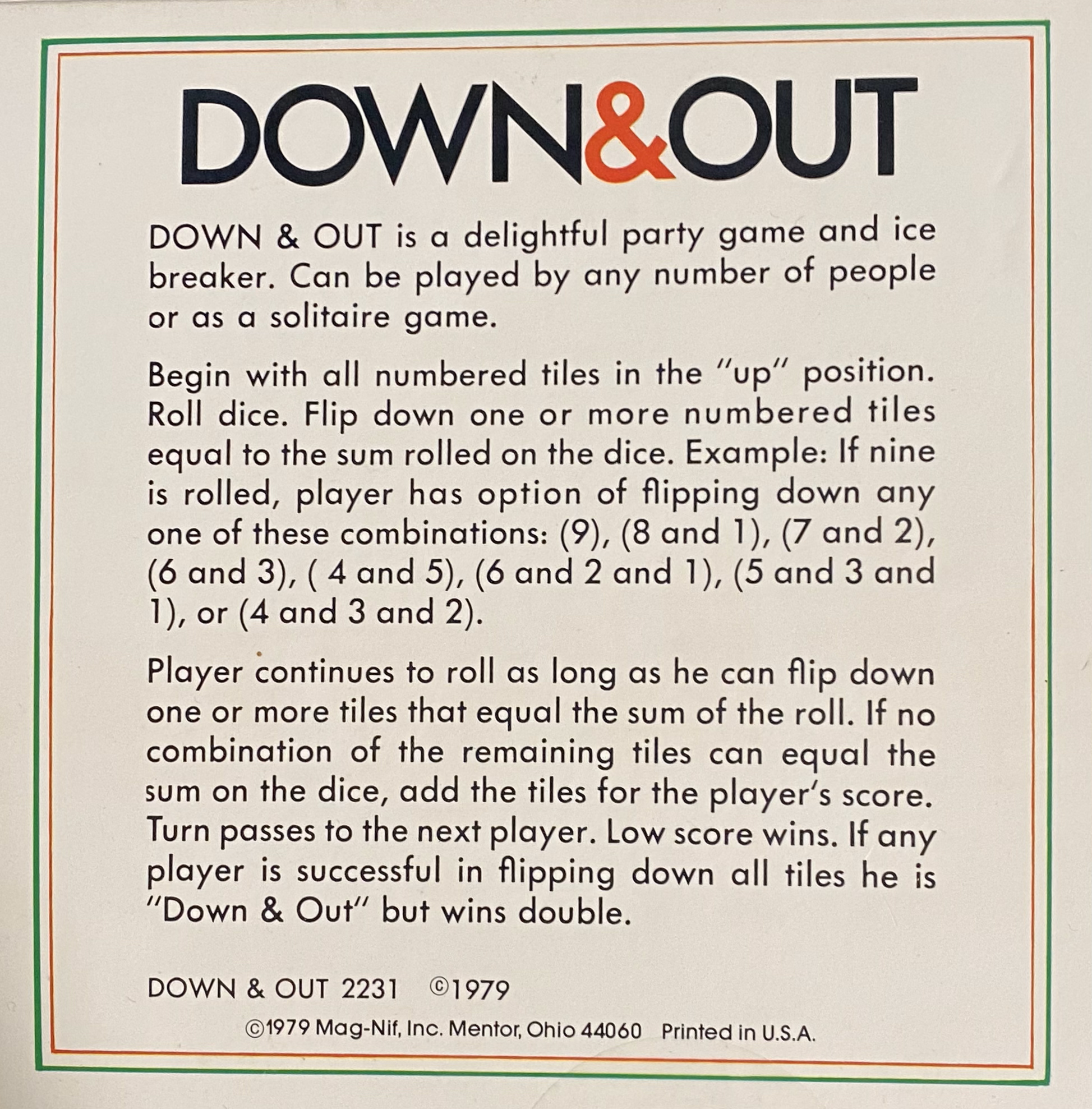 instructions